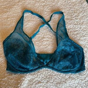 Victoria's Secret Teal Lace Underwire Bra